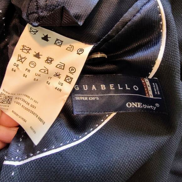 Hugo Boss Guabello Italy Super 130 Black Dual Vent Blazer Sport Jacket 44R - Picture 8 of 10